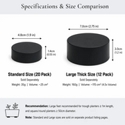 20 Invisible Rubber Pot Feet with Non-Slip Surface Grip & Adhesive Pads - 4.8cm Diameter 1.4cm Tall