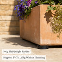 12 Invisible Thick Rubber Pot Feet with Non-Slip Surface Grip & Adhesive Pads - 7cm Diameter 3cm Tall
