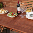 Plumley Six Seater Dining Set Green Cushions