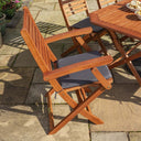 Plumley Six Seater Dining Set Grey Cushions