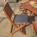 Plumley Six Seater Dining Set Grey Cushions