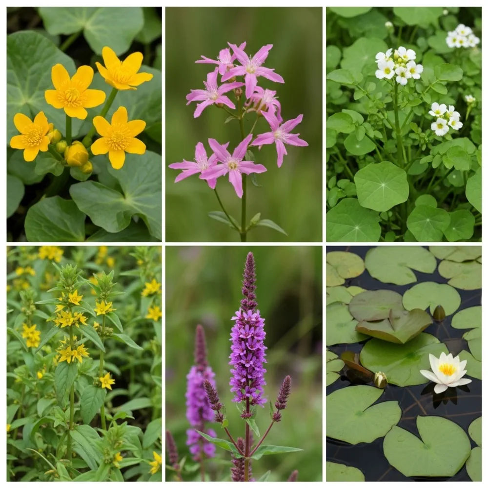 Miniature pond collection with a lily