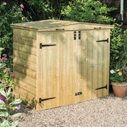 Premier Shiplap Apex Double Bin Store With Solid Back