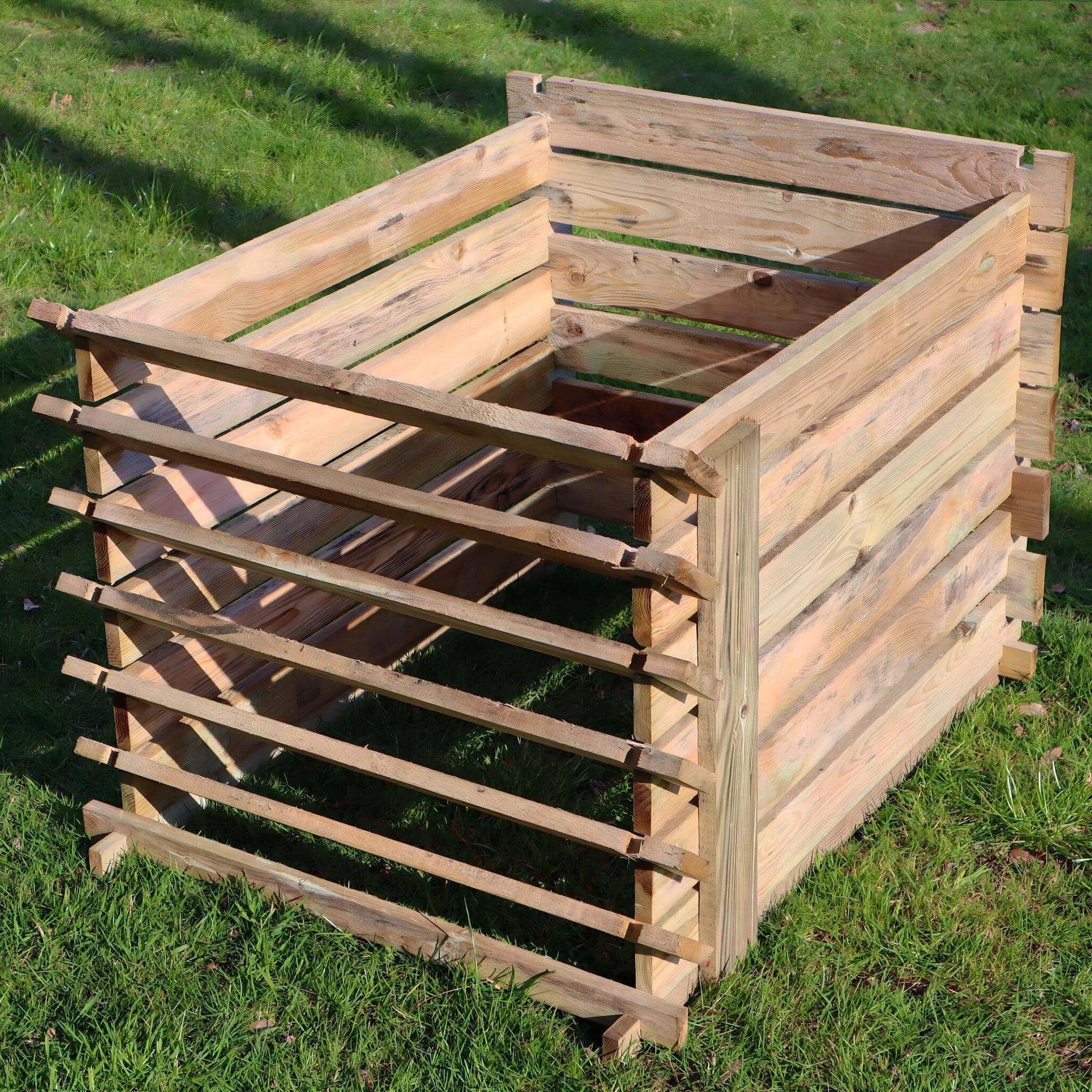 premium easy fill pressure treated compost bin litre woven wood