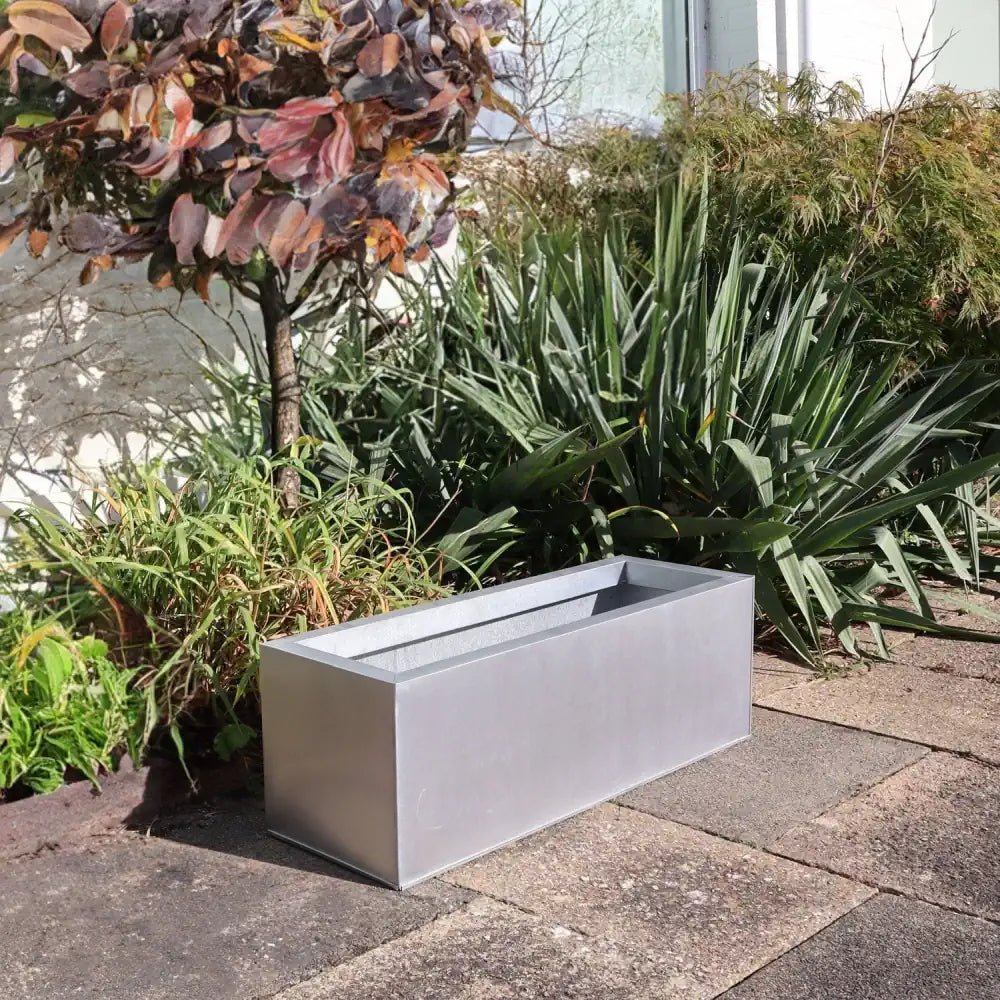 70cm Aluzinc High-Quality Zephyr Planters - Woven wood trough planters with a 70cm length and a durable aluzinc finish, perfect for growing a variety of plants