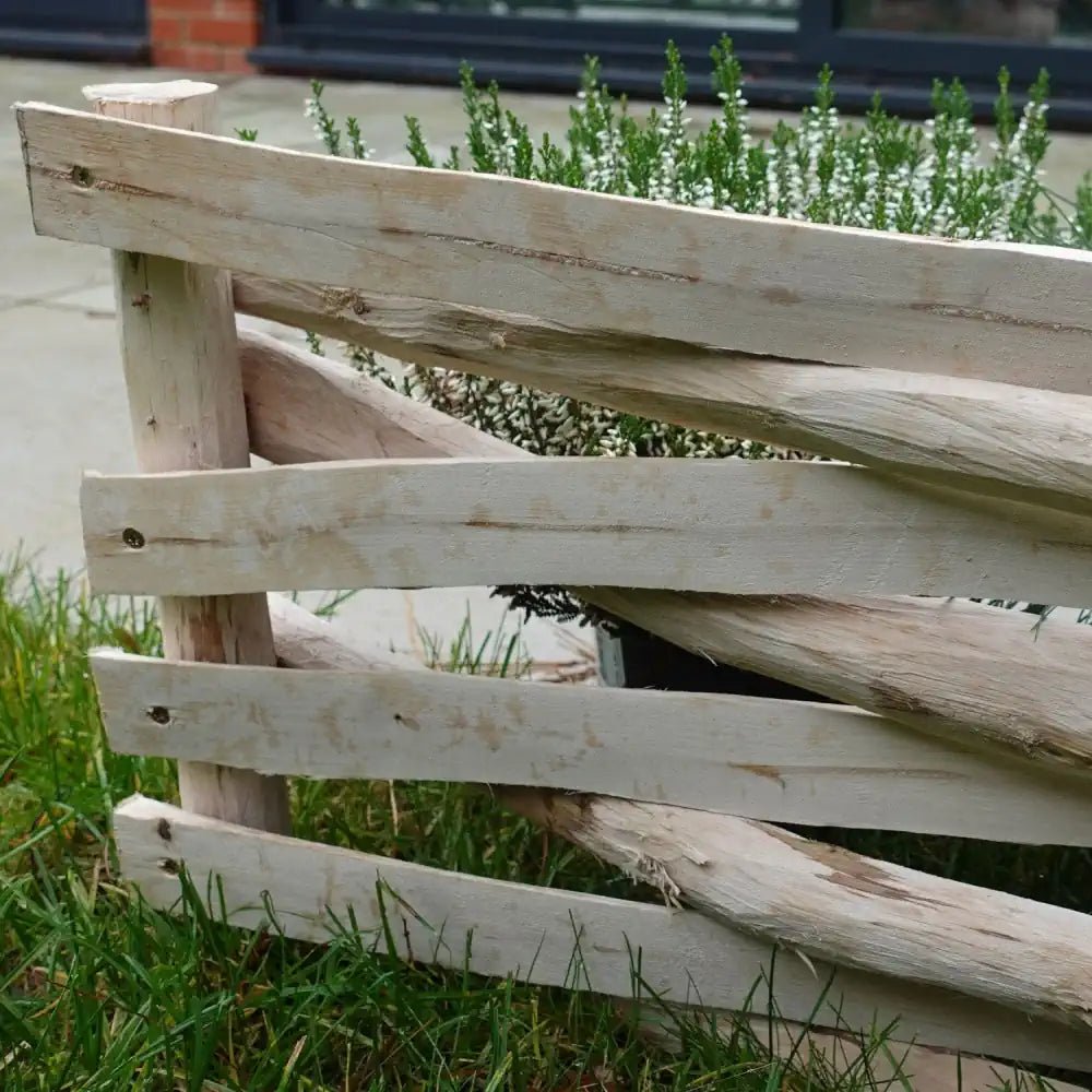 Handwoven Wooden Lawn Edging for garden borders