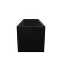 100cm Zinc Galvanised Matte Black Trough Planter