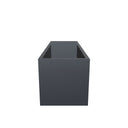 120cm Zinc Galvanised Matte Grey Trough Planter