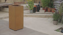50cm Corten Steel Tall Square Planter with Insert & Feet - Pre-Rusted