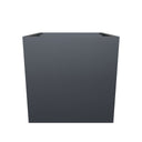 50cm Zinc Galvanised Matte Grey Square Planter