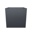 60cm Zinc Galvanised Matte Grey Square Planter