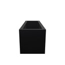 70cm Zinc Galvanised Matte Black Trough Planter