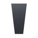 70cm Zinc Galvanised Matte Grey Tall Flared Tapered Square Planter