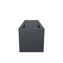 70cm Zinc Galvanised Matte Grey Trough Planter