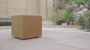 50cm Corten Steel Cube Planter with Feet - Pre-Rusted