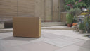 80cm Long Corten Steel Long Tall Trough Metal Planter with Feet - Pre-Rusted