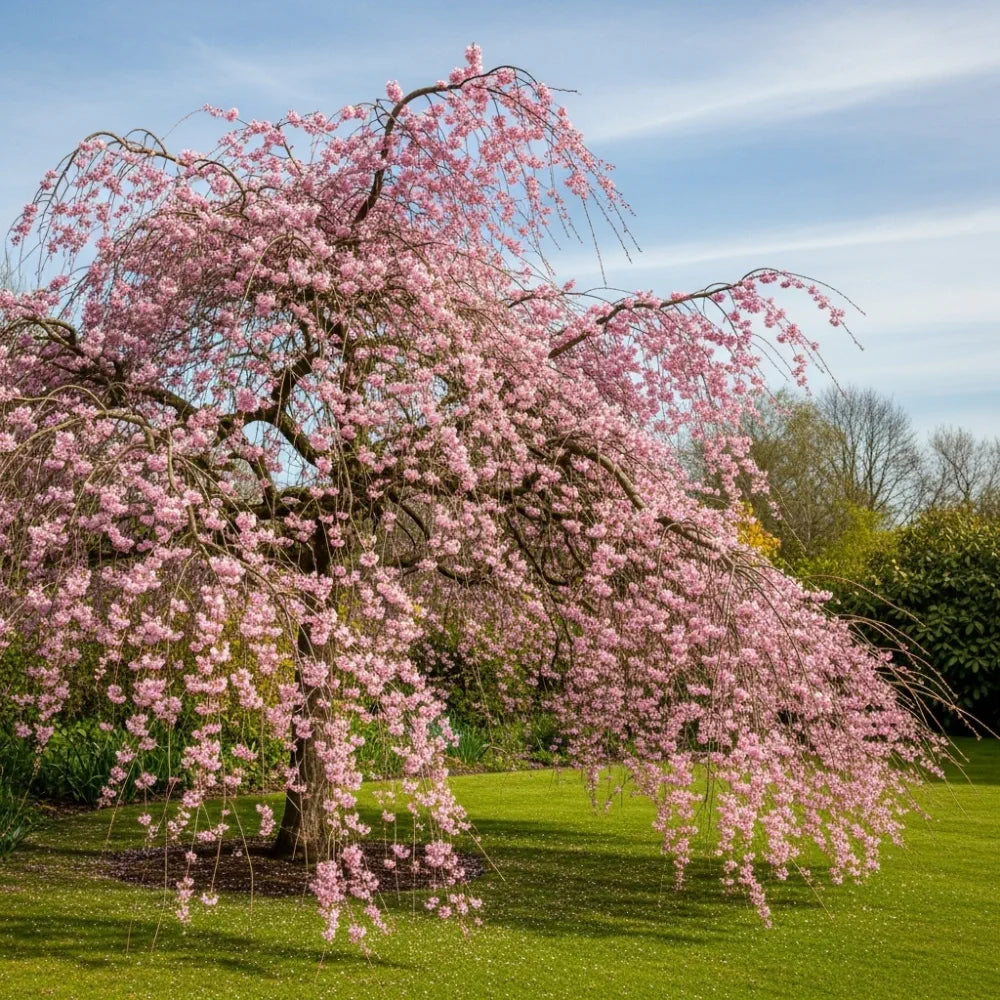5ft Pink Weeping Winter Flowering Cherry Tree | Prunus subhirtella 'Pendula Rosea' | Bare Root | 2 Years Old