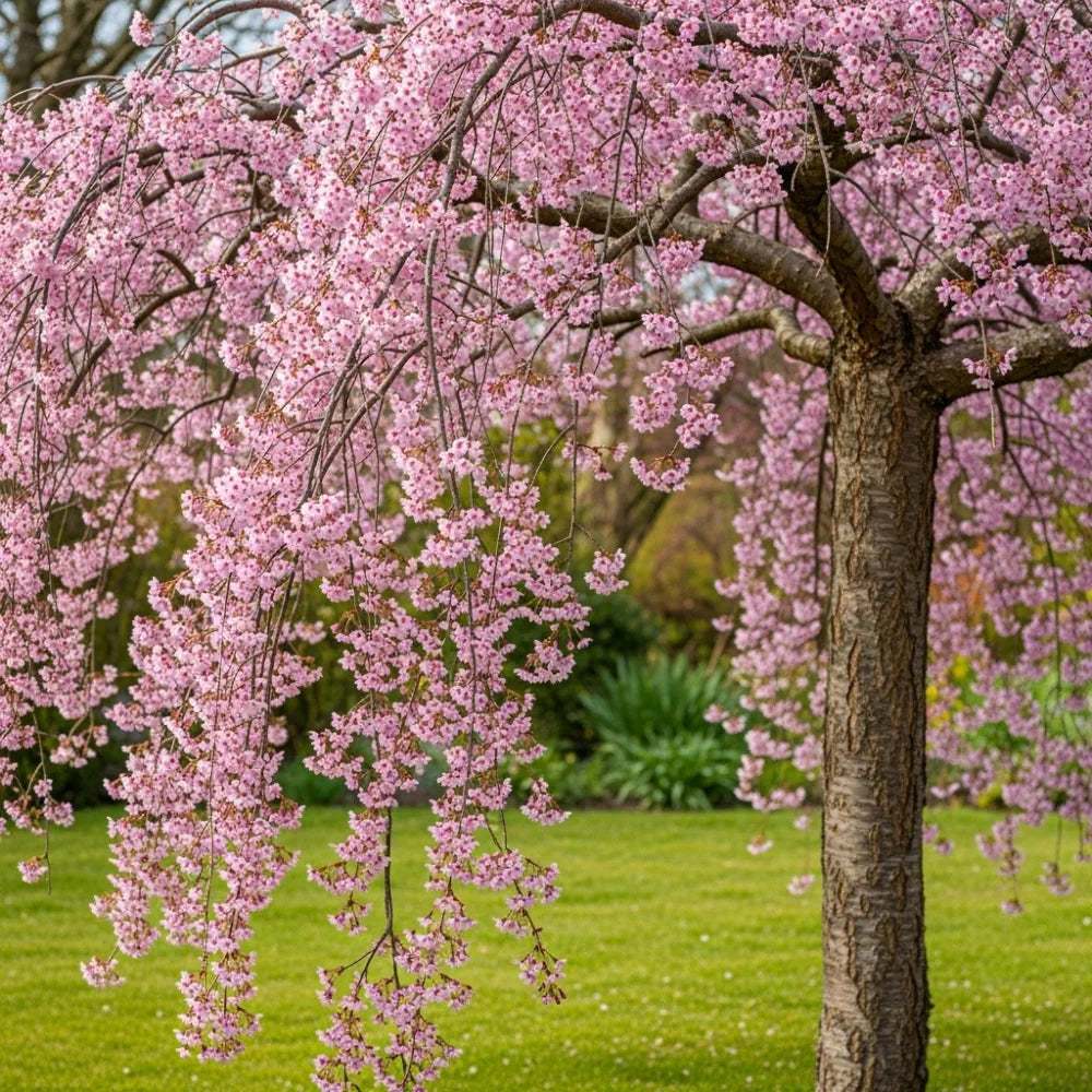5ft Pink Weeping Winter Flowering Cherry Tree | Prunus subhirtella 'Pendula Rosea' | Bare Root | 2 Years Old
