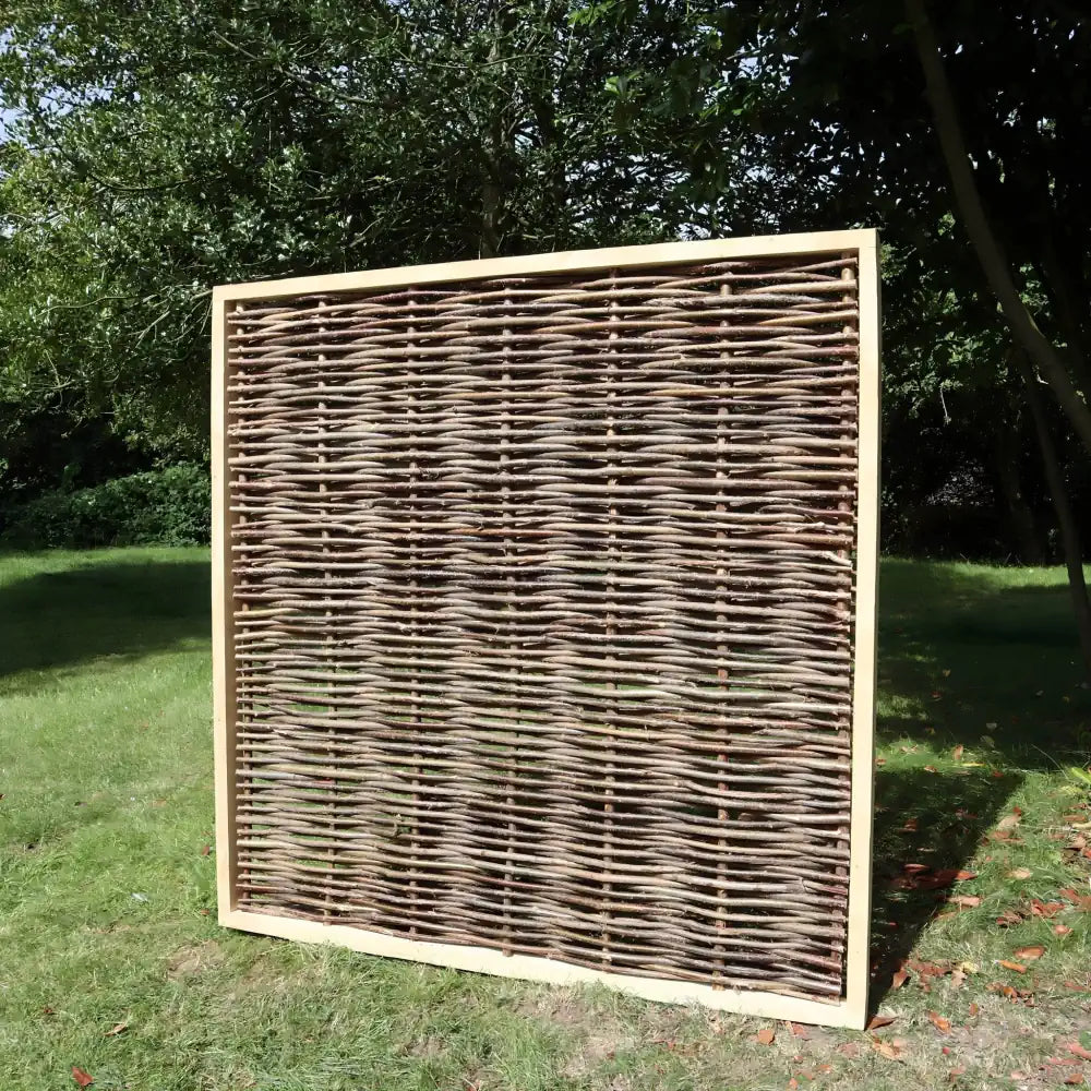 Framed Hazel Hurdles 6 ft x 6 ft - Woven Wood