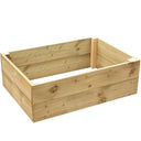 Premium Rectangular Wood Raised Bed