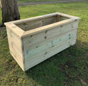 rectangular wooden planter