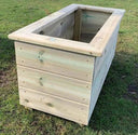 rectangular wooden planter