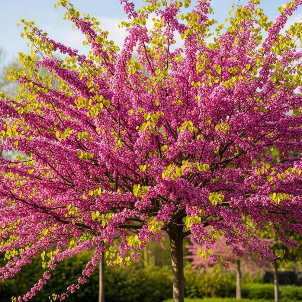 4ft 'Red Force' Canadian Redbud Tree | Cercis canadensis | 4.5L Pot