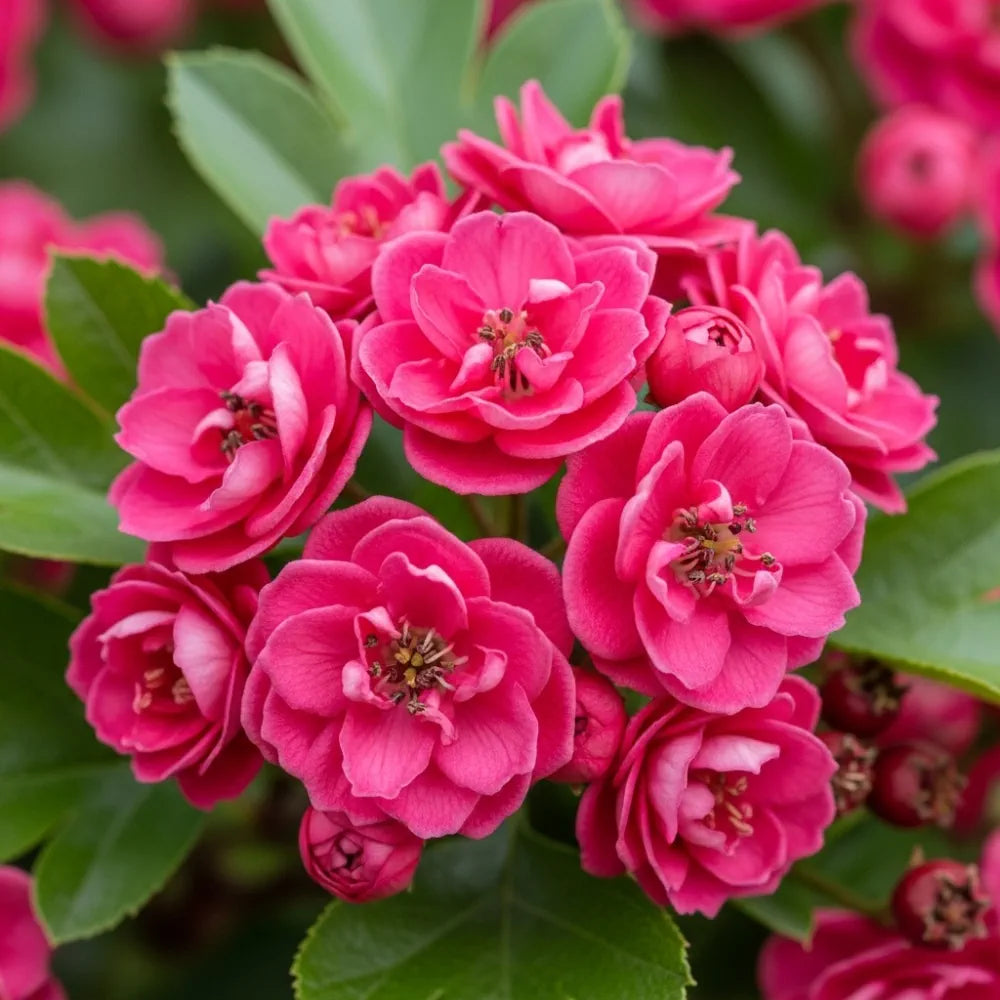 6ft Half-Standard 'Paul's Scarlet' Mature Red Hawthorn Tree  | 6/8cm Girth | Grown in 20L Airpot