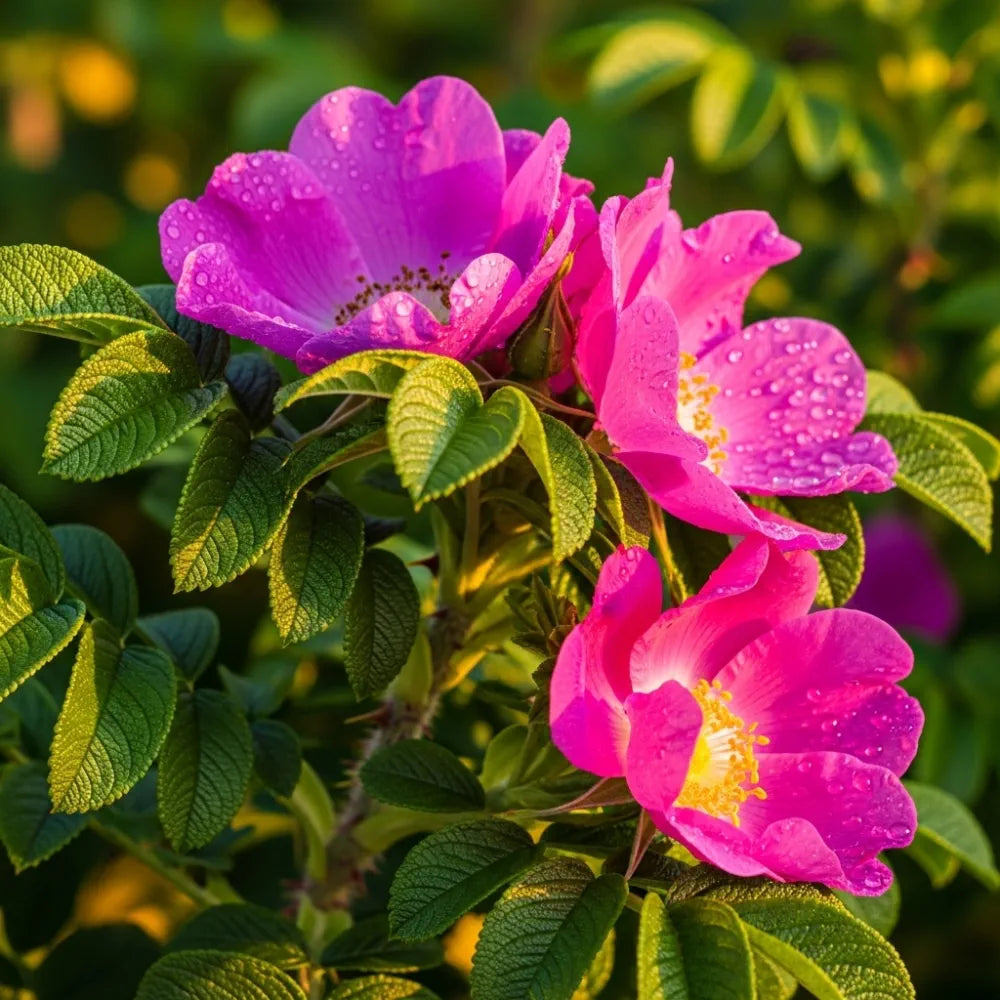 45-60cm Red Japanese Rose Hedging | Rosa rugosa | Bare Root – Woven Wood