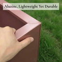 50cm Zinc Galvanised Brushed Rose Gold Finish Square Planter