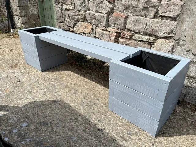 180cm Customisable Wooden Planter Bench