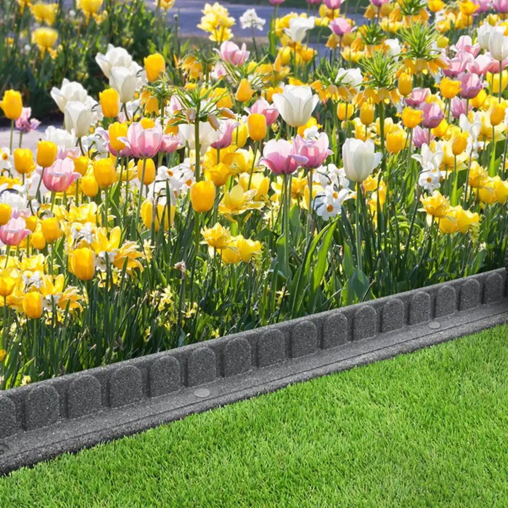 Say goodbye to weeds and edging maintenance with durable, long-lasting rubber garden edging.