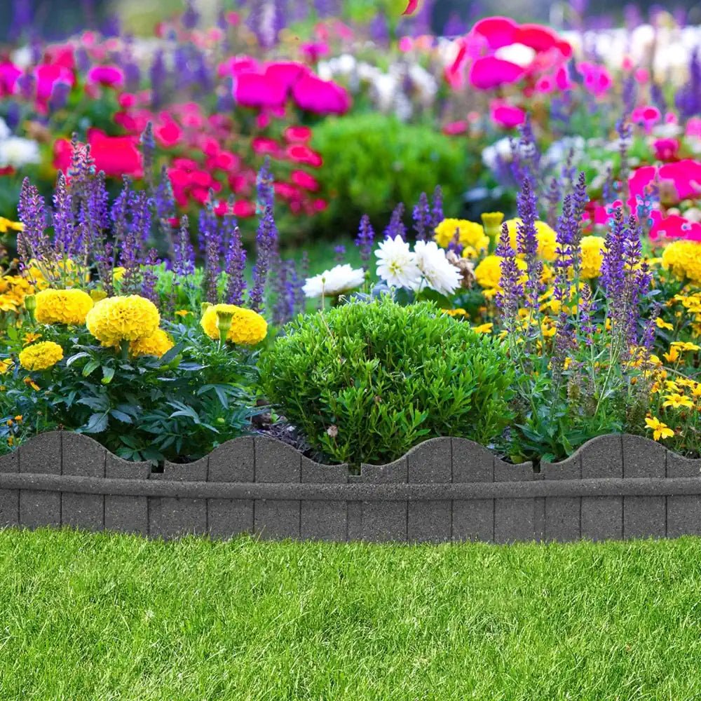 Ditch traditional borders and opt for the modern appeal of rubber garden edging in various colors.