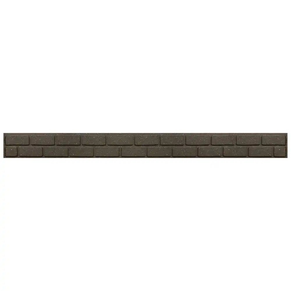 1.2m Ultra Curve Brick Border Edging in Earth - Recycled Rubber - 9cm High