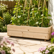 Premium Wood Runner Bean Planter with Feet