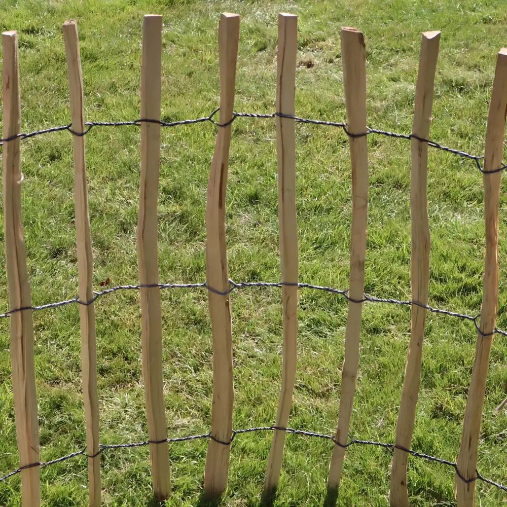 Chestnut Heavy Duty Paling Fence Roll with Steel Wire – Woven Wood