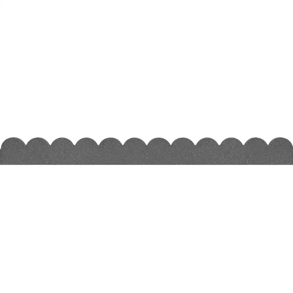 1.2m Flexi Curve Scallop Border Edging in Grey - Recycled Rubber - 9cm High