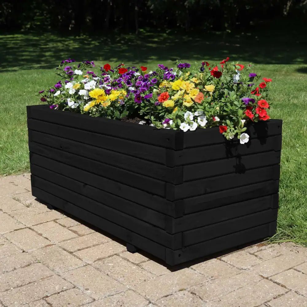 Wooden planter box: Stylish and spacious, this planter is perfect for showcasing your favorite greenery.
