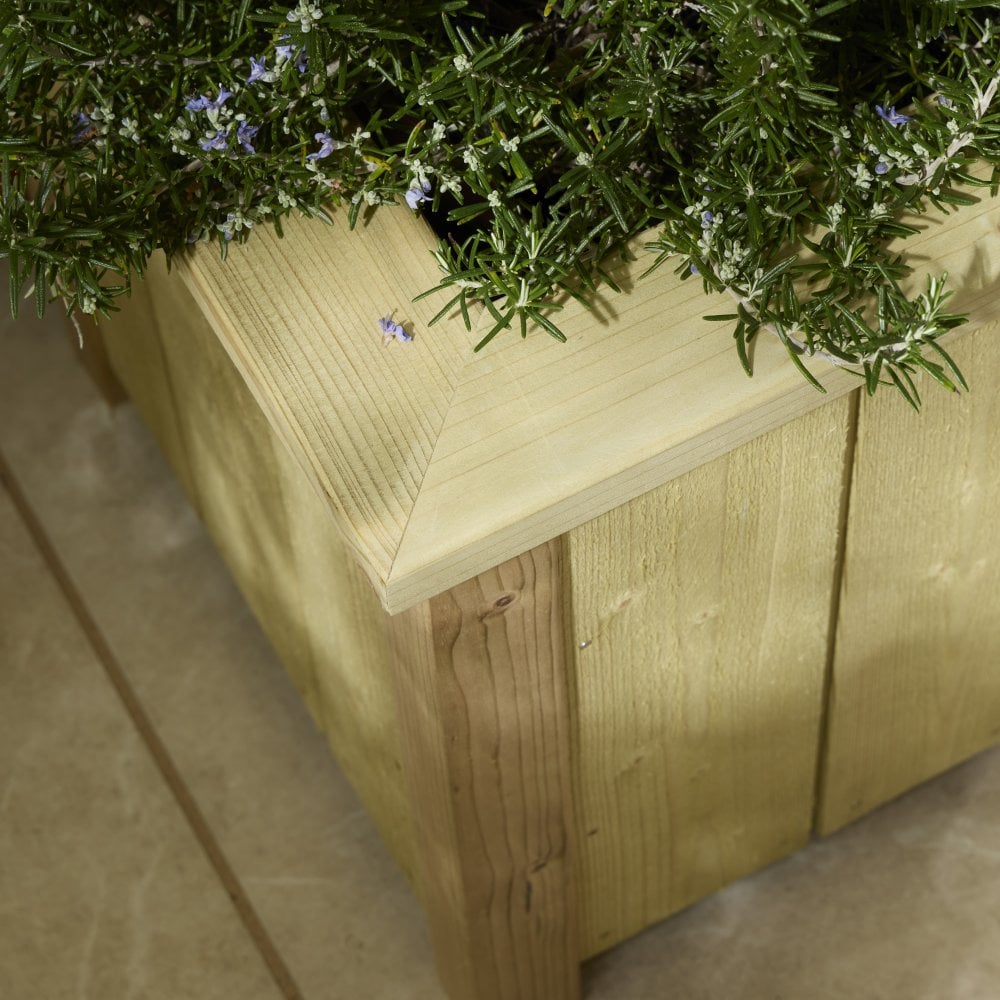 Signature Heritage Trough Planter – Woven Wood