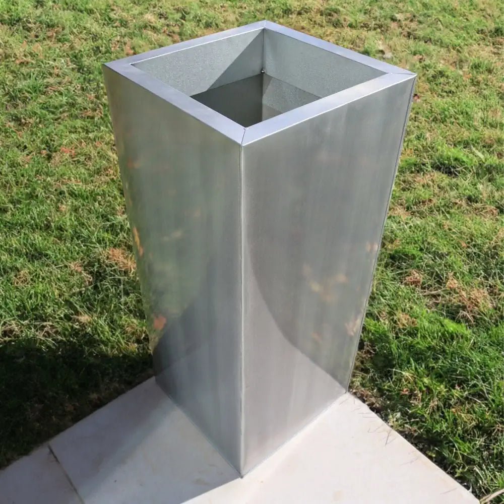 Galvanised Steel Planter by Woven WOod, Galvanised Steel Garden Planter by Woven Wood