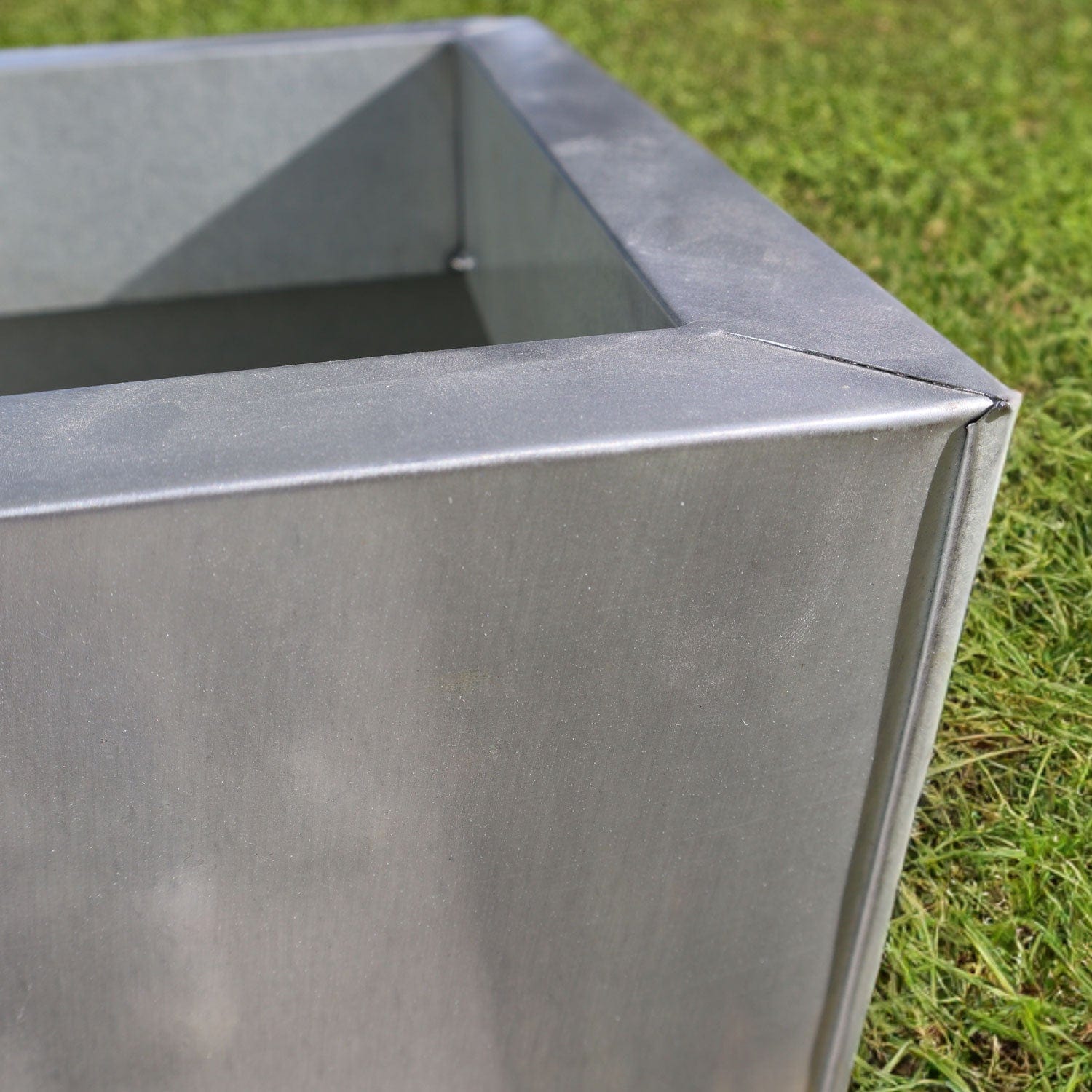 Silver Trough Brushed Woven Wood Planters