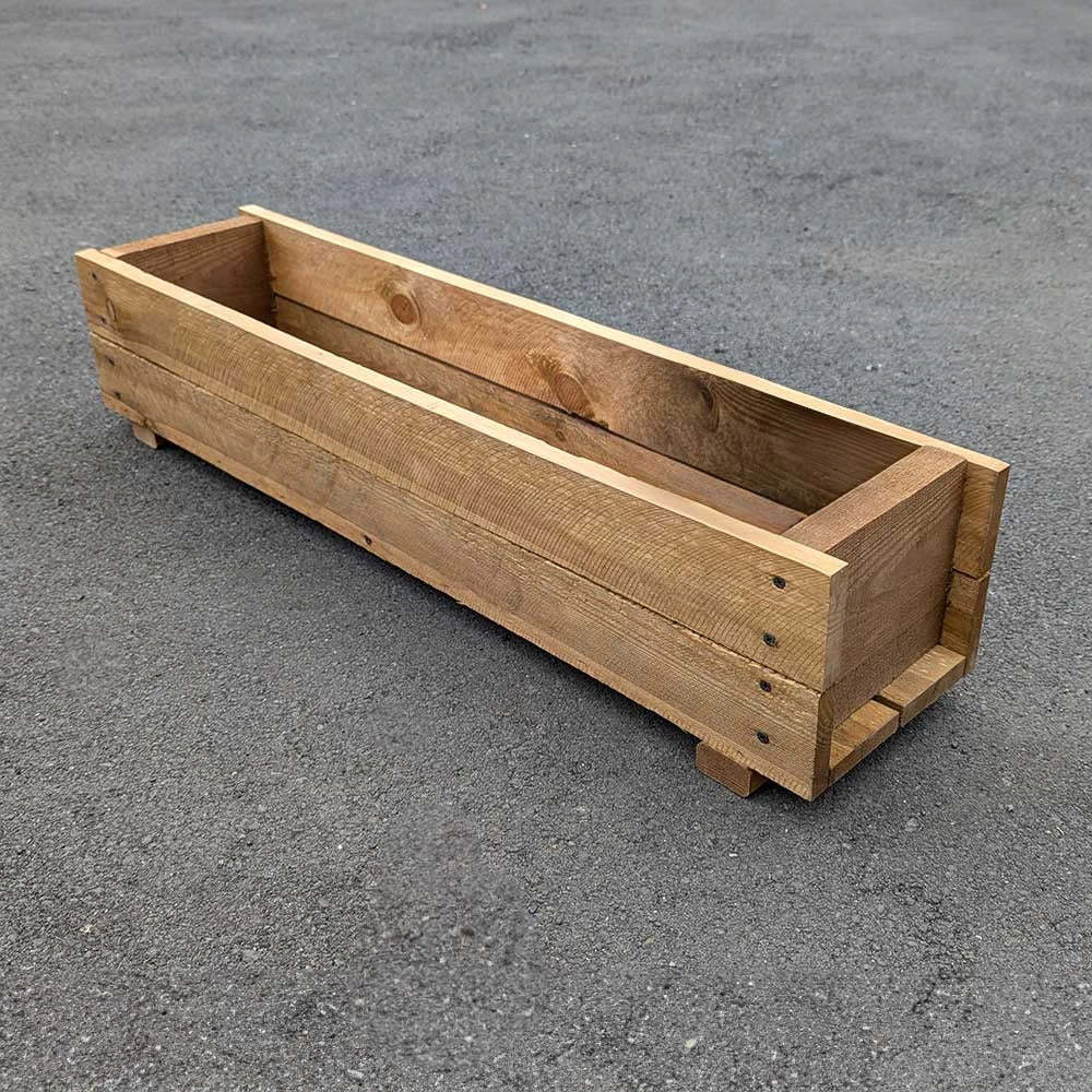 90cm Pine Wooden Planter Flower Trough