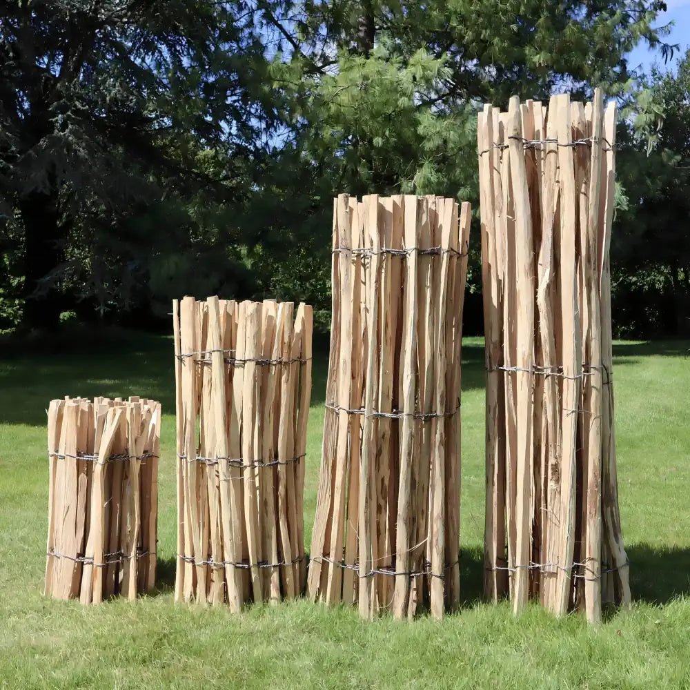 Chestnut Heavy Duty Paling Fence Roll with Steel Wire – Woven Wood