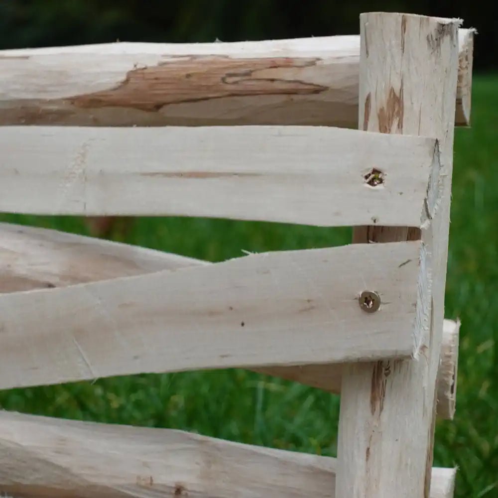Wooden garden path edging for natural aesthetic