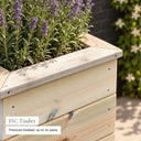 40cm Small Square Wooden Planter - FSC certified timber