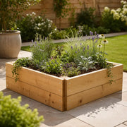 Premium Square Wood Raised Bed
