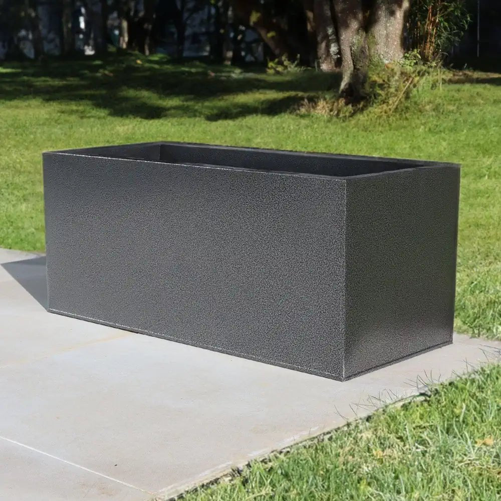 75cm Graphite Black Trough Zinc Planters
