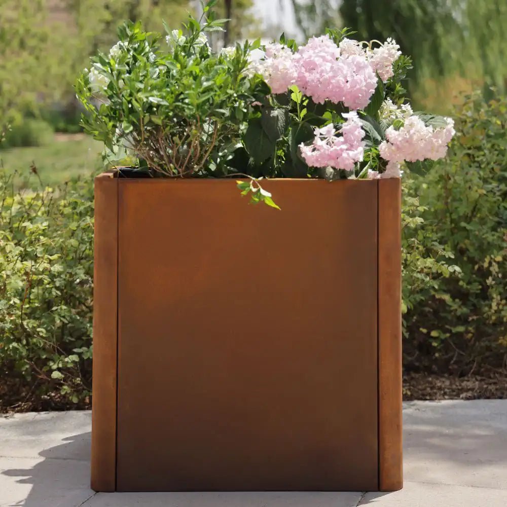 Corten Steel Cube Planter