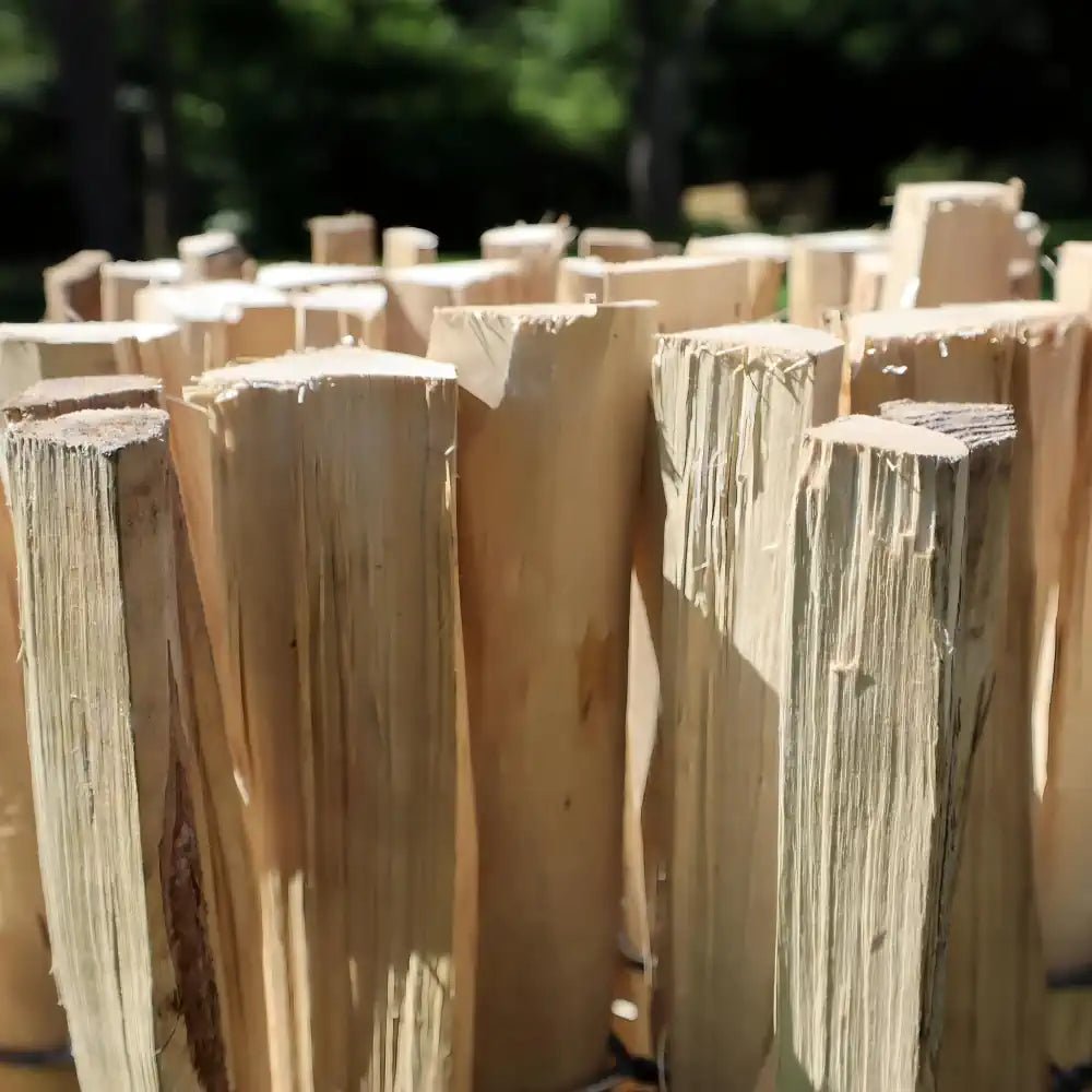 Chestnut Heavy Duty Paling Fence Roll with Steel Wire – Woven Wood