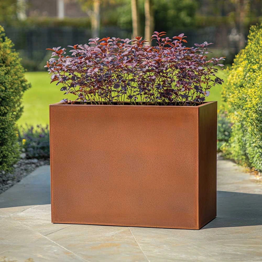 80cm Long Zinc Galvanised Copper 60cm Tall Trough Planter